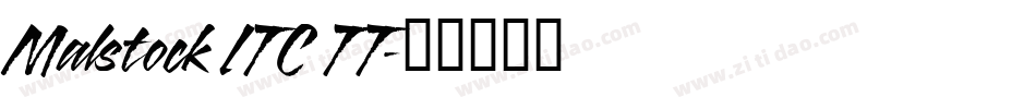 Malstock ITC TT字体转换